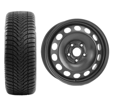 Roata completa VW Golf 5, Skoda Octavia 2, Seat Leon janta otel ALCAR 9165 6x15 + anvelopa Iarna Kumho WP51 WinterCraft 195/65 R15 91T Roti complete Skoda
